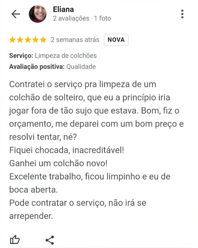 Comentários de clientes nas rede sociais