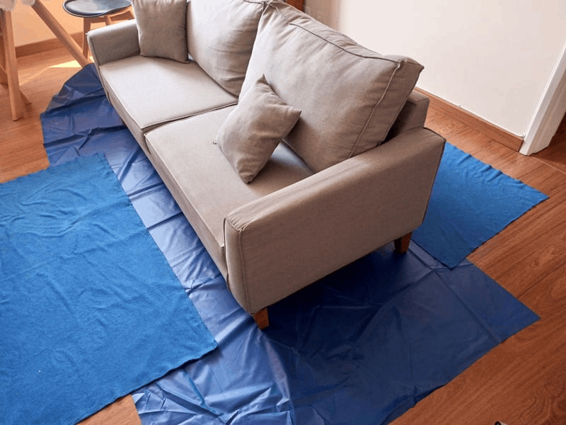 Imagem de sofá já higienizado, para demonstrar cuidado