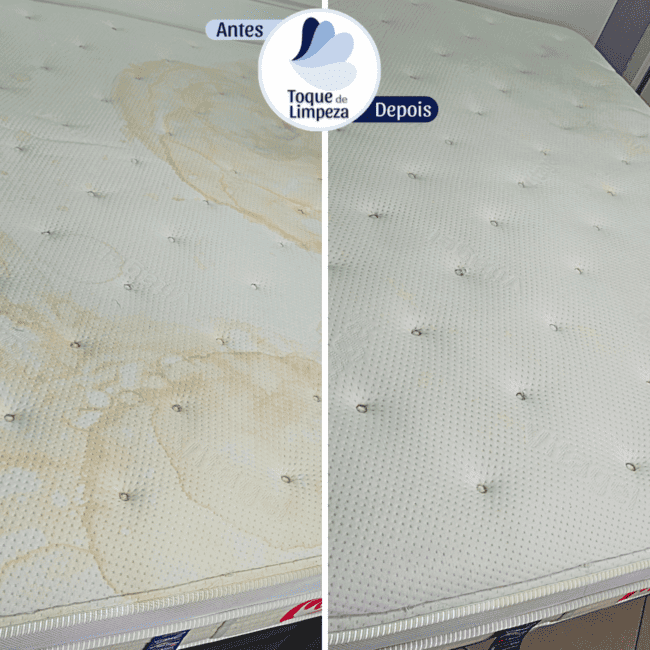 Imagem mostrando sofás e cholhões antes e depois da limpeza