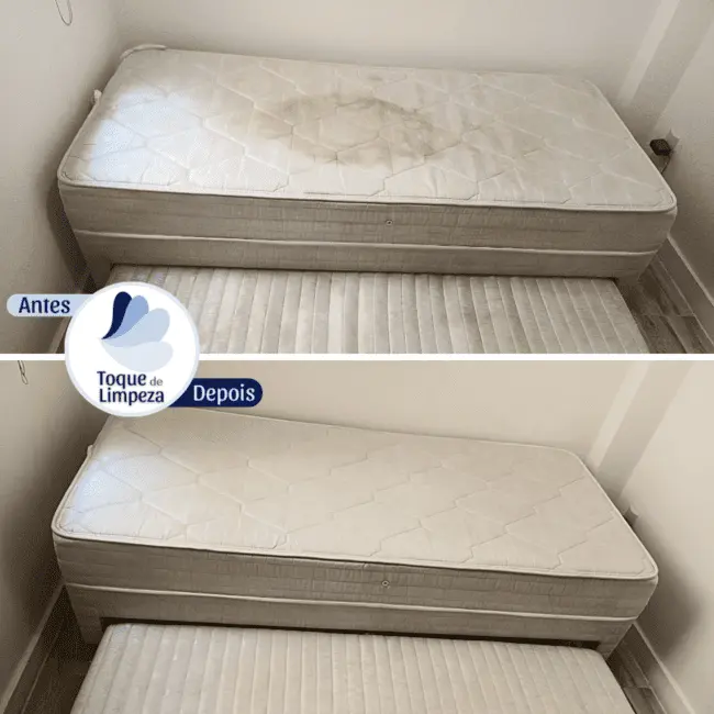 Imagem mostrando sofás e cholhões antes e depois da limpeza